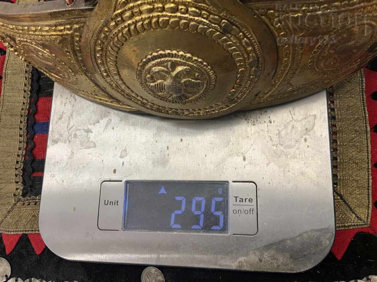 Revival-era Karnobat large buckle silver chased gilding - 8 Revival-era Karnobat large buckle silver chased gilding - 8