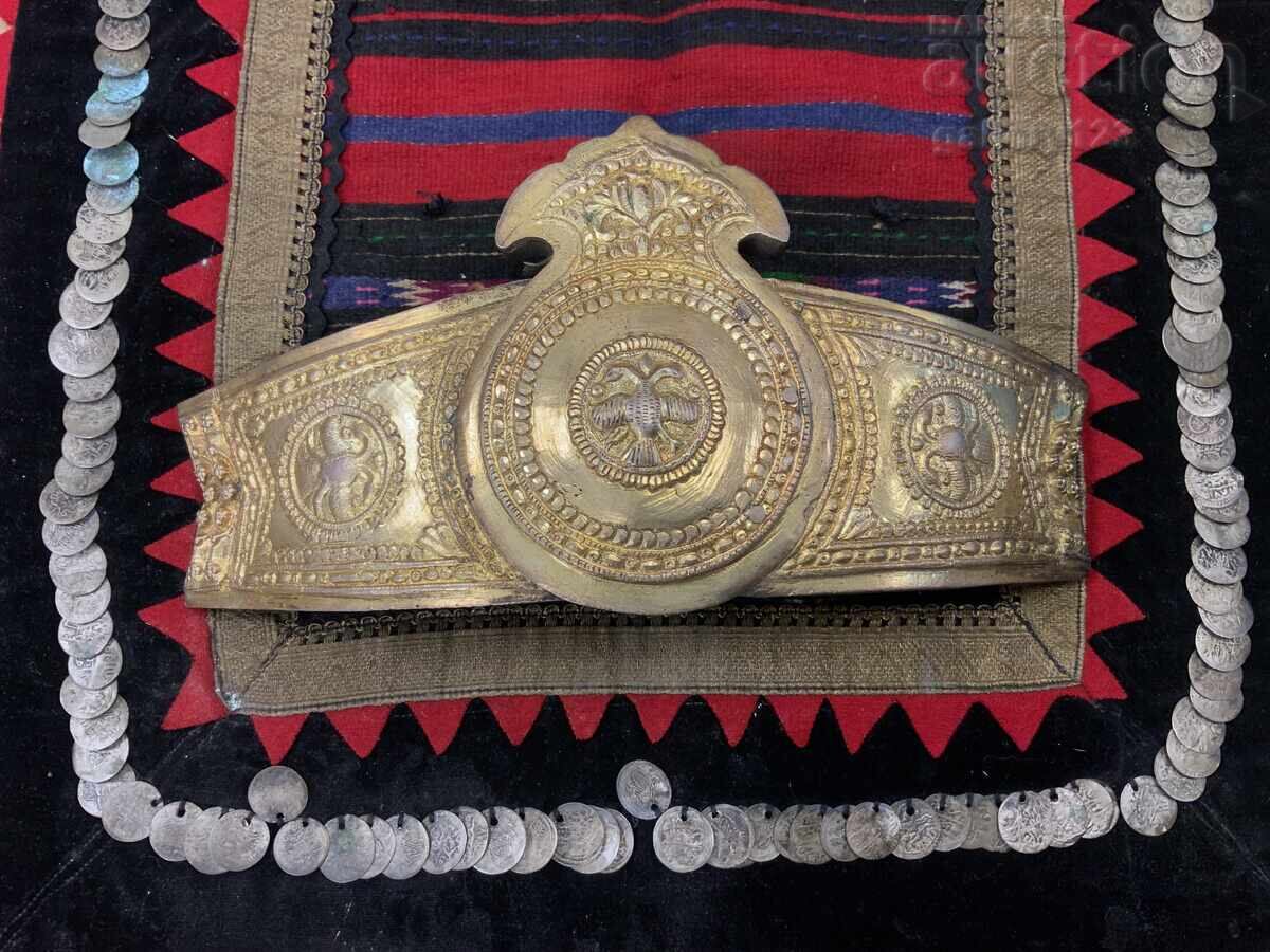 Revival-era Karnobat large buckle silver chased gilding Revival-era Karnobat large buckle silver chased gilding