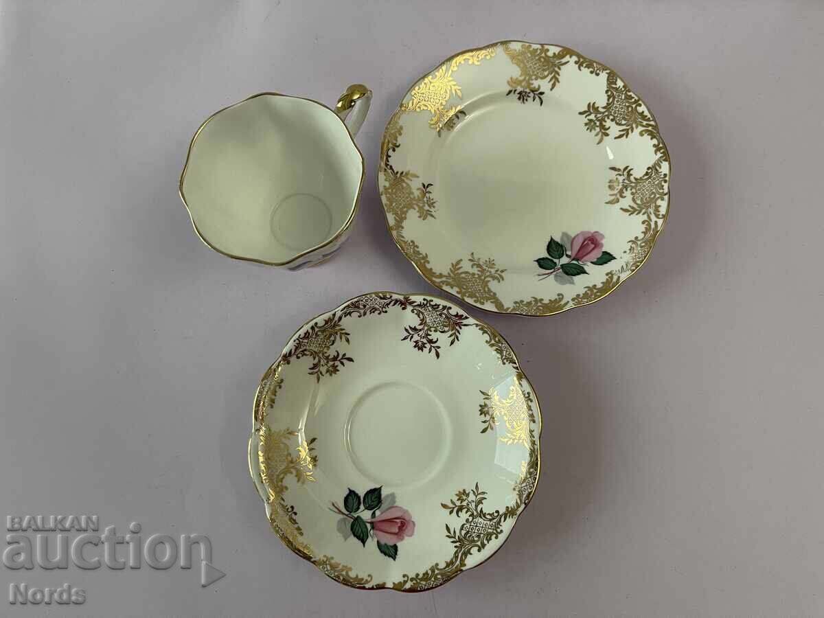 Beautiful English triple tea set with price 19.00 BGN | € 9.71