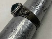 Revivalist ring, silver, cut