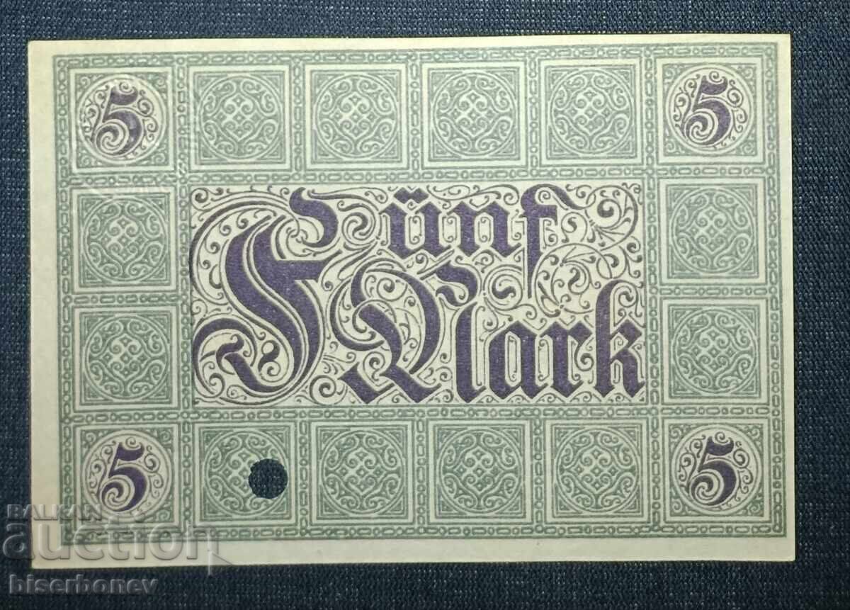 Γερμανία, Γερμανία, Γκάισλινγκεν 5 μάρκα, 1918, UNC με τιμή 11.00 BGN | € 5.62 Γερμανία, Γερμανία, Γκάισλινγκεν 5 μάρκα, 1918, UNC με τιμή 11.00 BGN | € 5.62