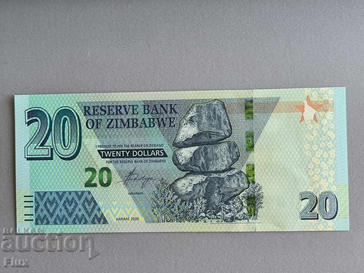 Банкнота - Зимбабве - 20 долара UNC | 2020г.