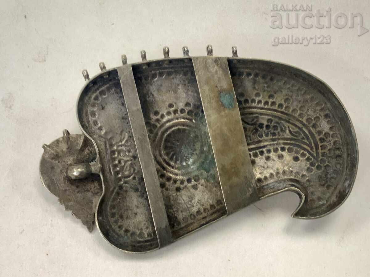 Delivery of Revival-era buckle, single, silver, stamped, forged Delivery of Revival-era buckle, single, silver, stamped, forged