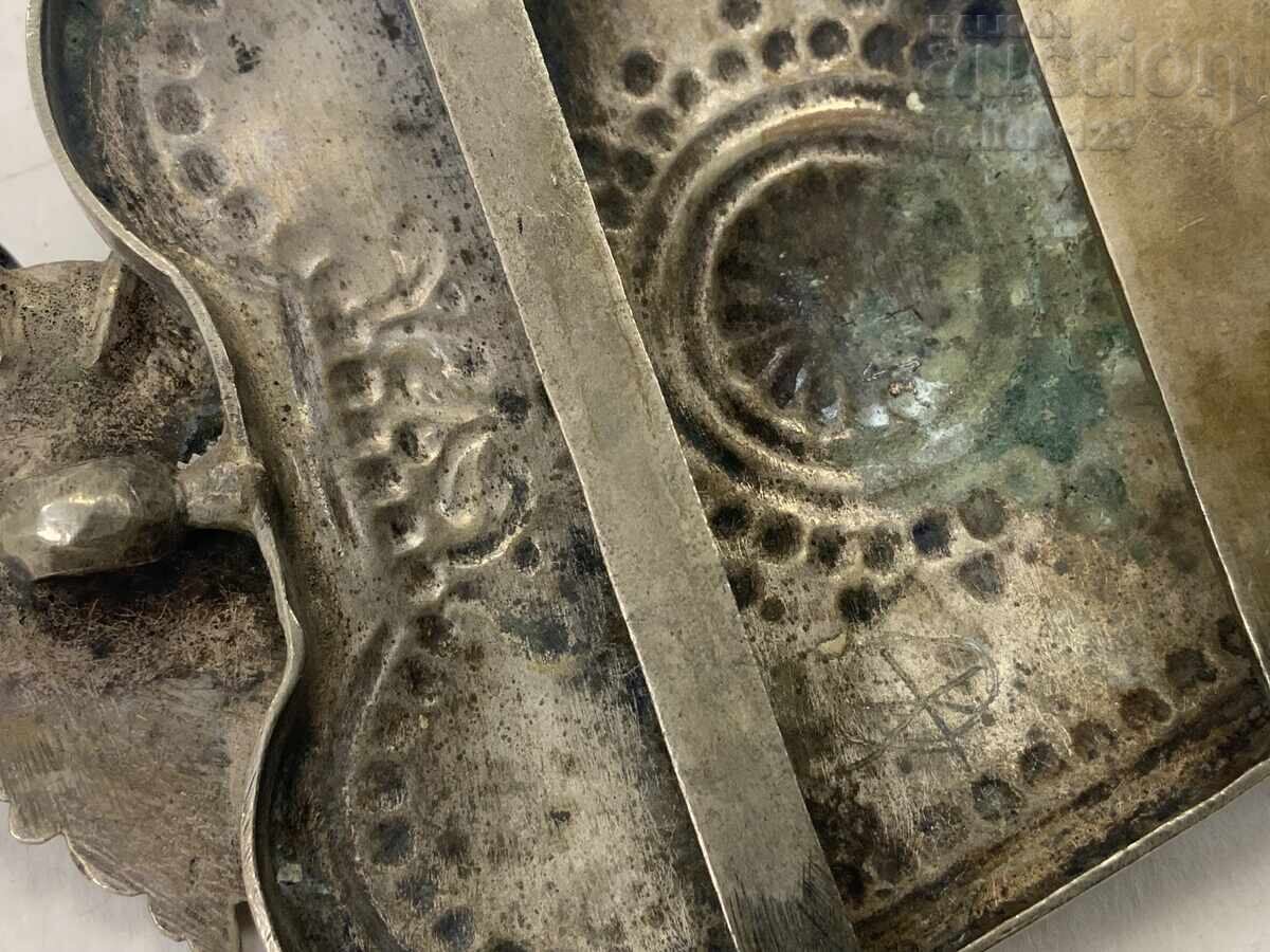 Revival-era buckle, single, silver, stamped, forged - 5 Revival-era buckle, single, silver, stamped, forged - 5