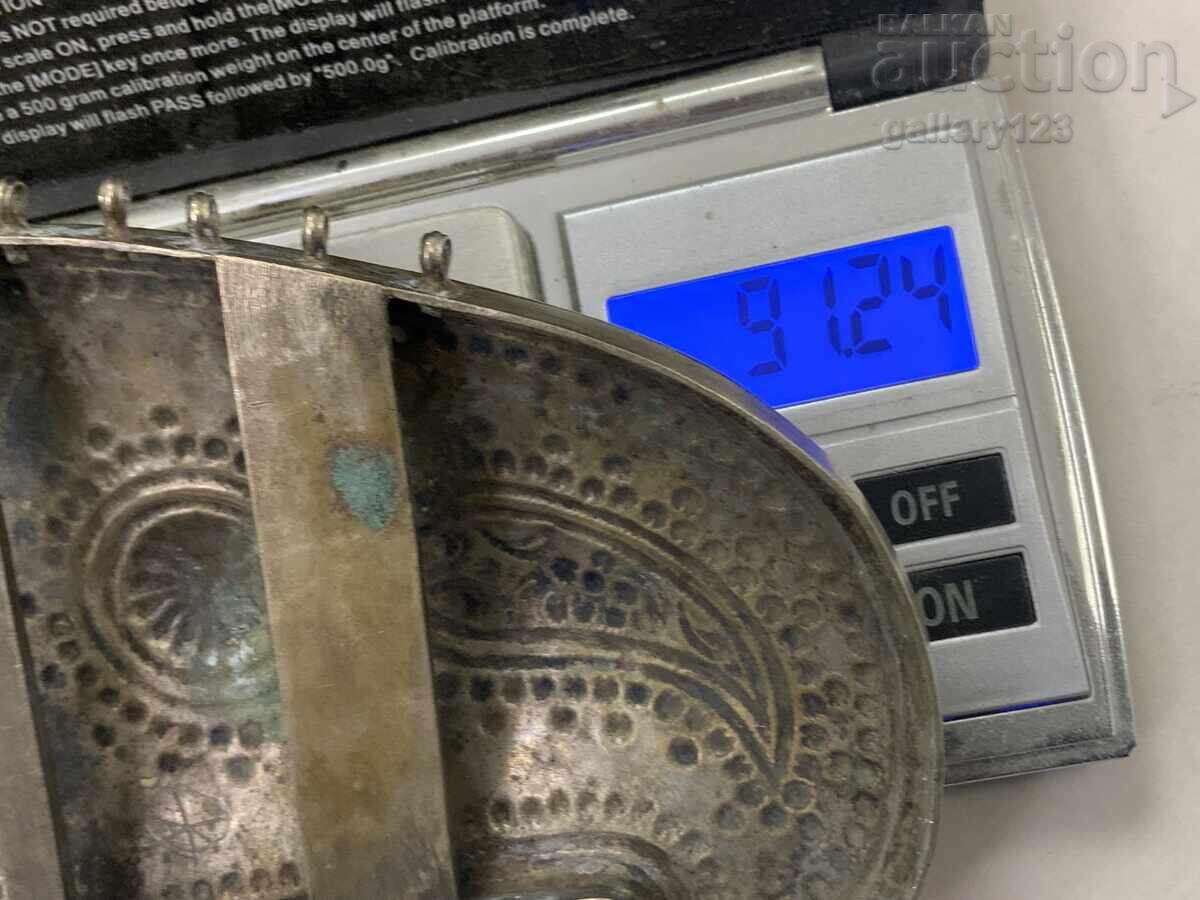 Revival-era buckle, single, silver, stamped, forged - 7 Revival-era buckle, single, silver, stamped, forged - 7