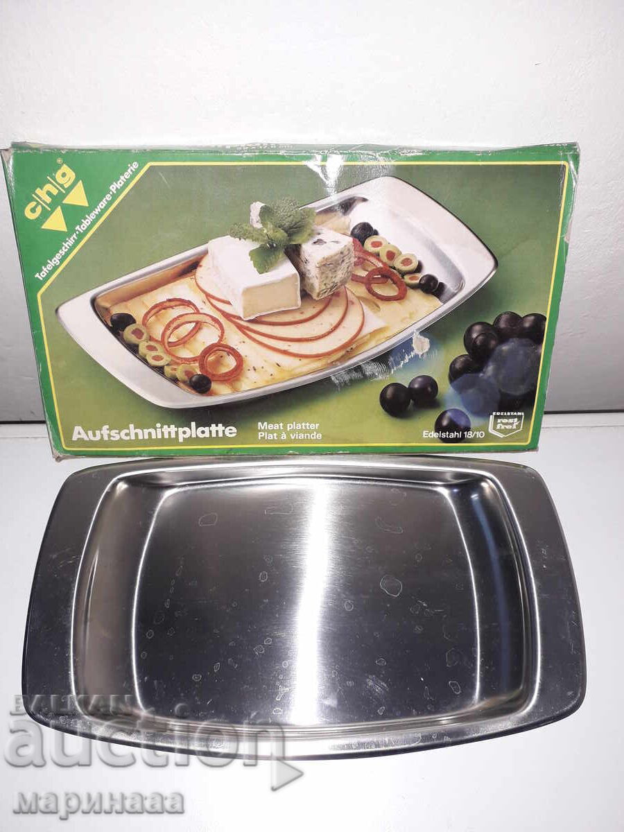 NEW PLATE. METAL. "ROSTFREI". GERMANY NEW PLATE. METAL. "ROSTFREI". GERMANY