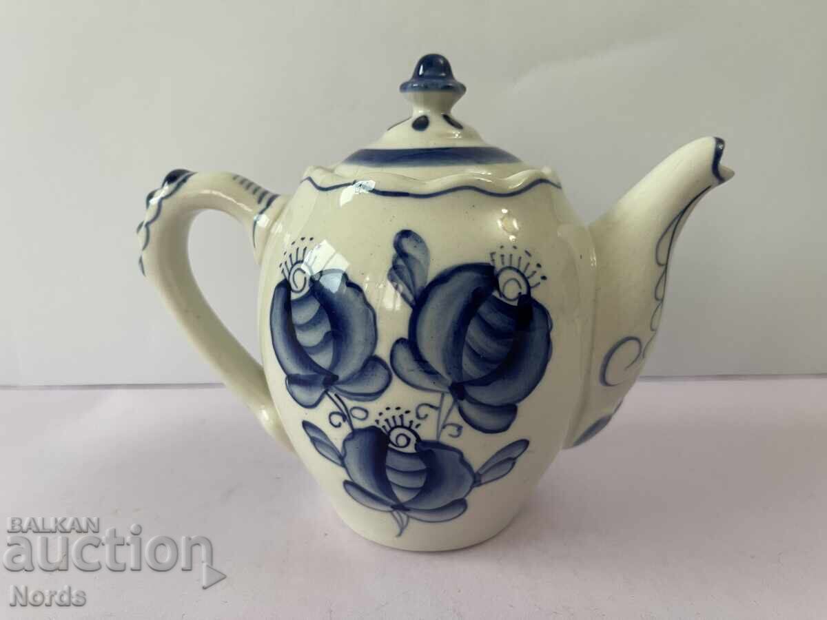 Gzhel porcelain teapot