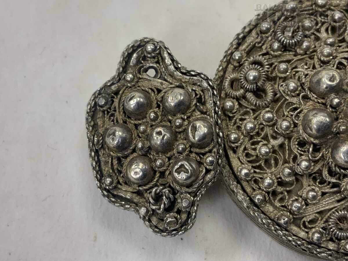 Revival-era filigree silver buckle, single piece with price 83.00 BGN | € 42.44 Revival-era filigree silver buckle, single piece with price 83.00 BGN | € 42.44