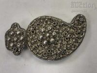 Revival-era filigree silver buckle, single piece