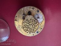 Μηχανισμός fuse Prior τσέπης ρολογιού. Διαθέσιμη αλυσίδα και γυαλί