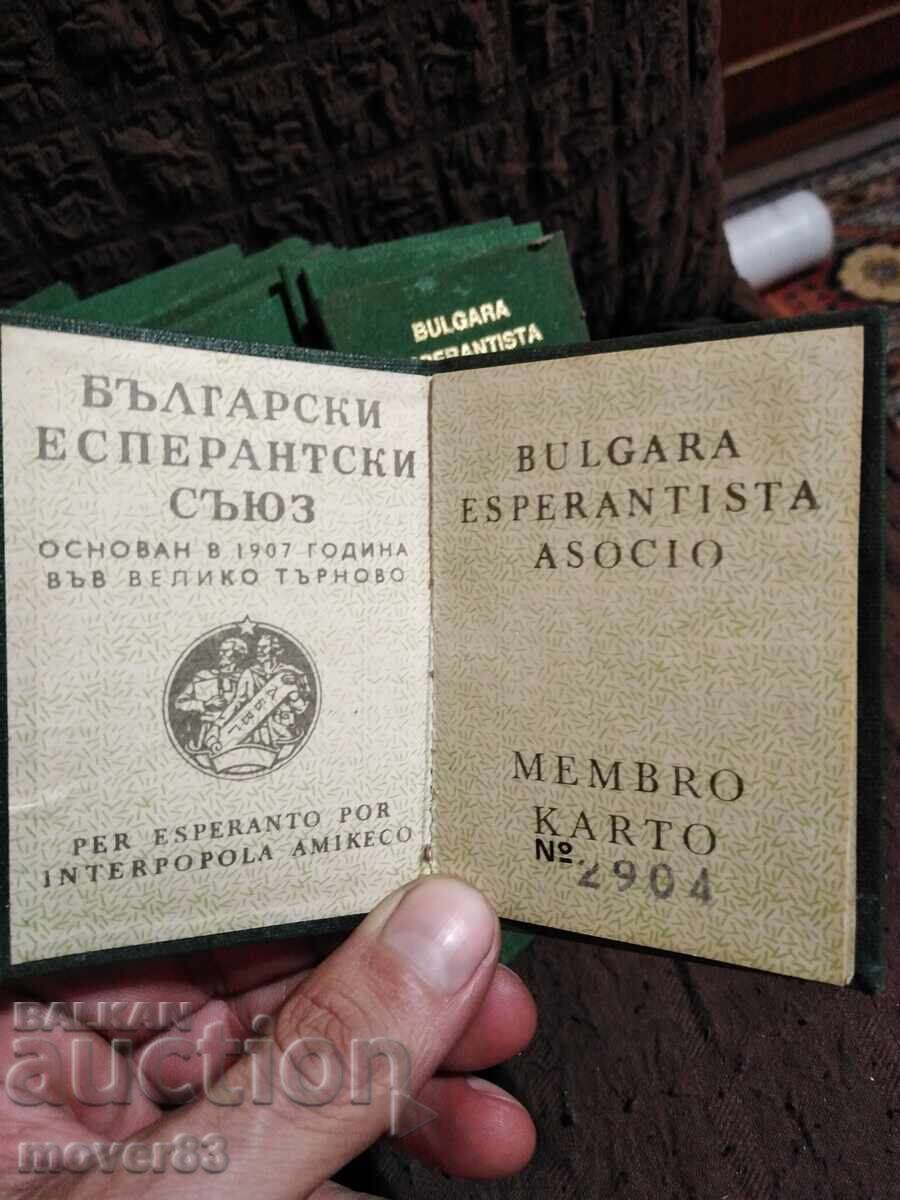 Social Membership Cards. Esperanto Association. New - 6 Social Membership Cards. Esperanto Association. New - 6