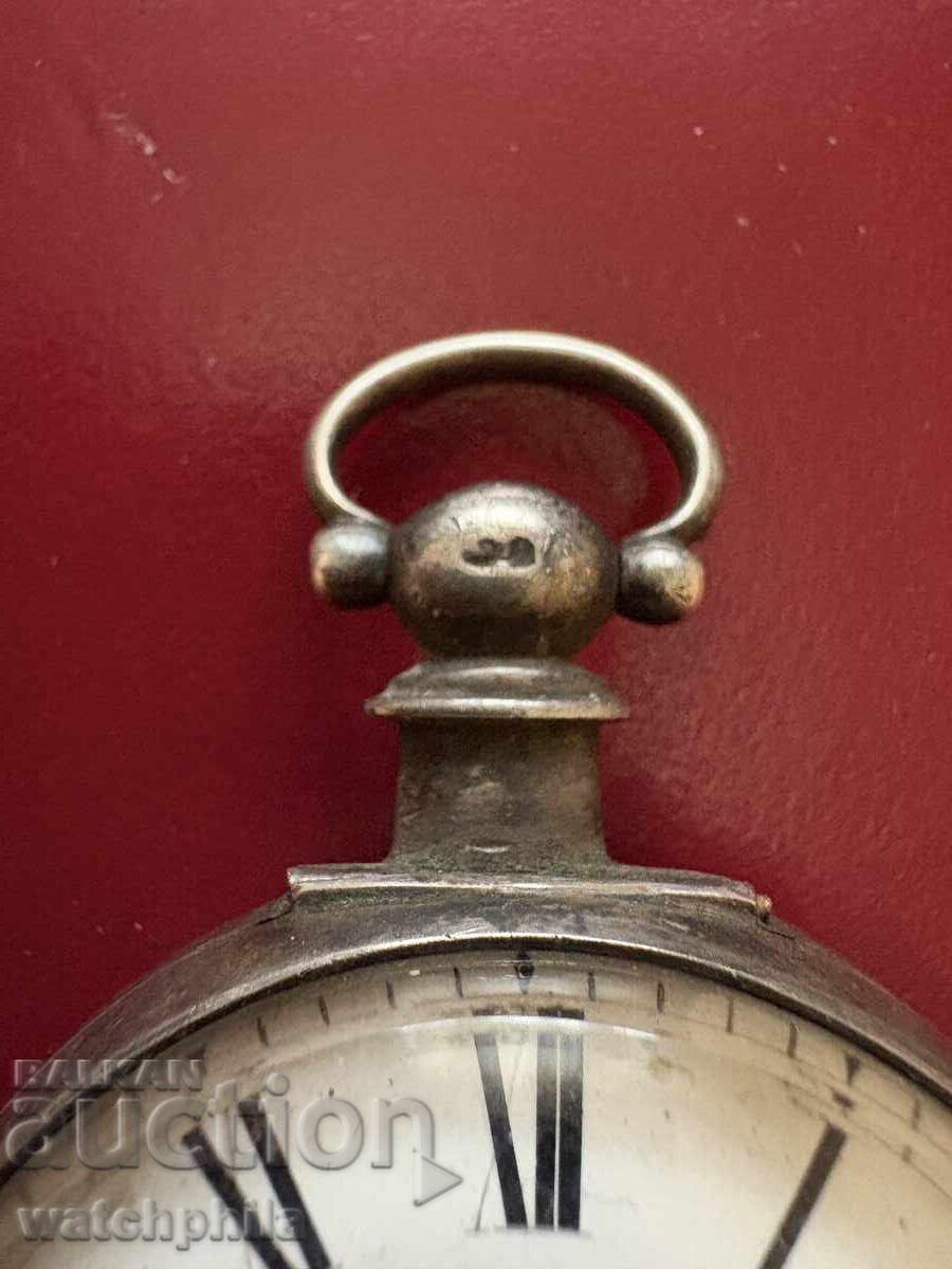 Silver fusee Prior pocket watch. Chain included with price 106.00 BGN | € 54.20