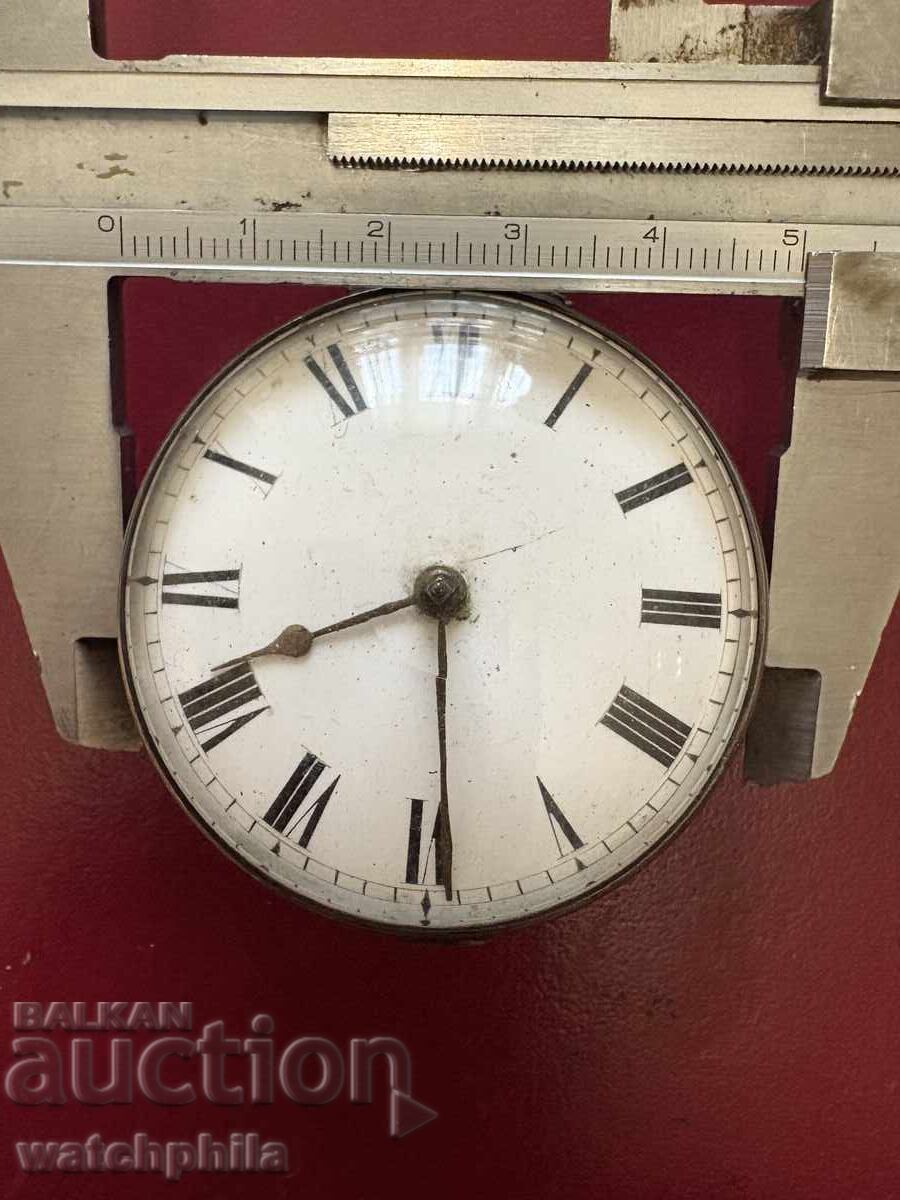 Silver fusee Prior pocket watch. Chain included - 7