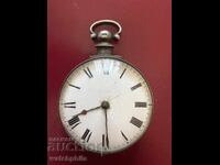 Ασημένιο ρολόι τσέπης Prior. Διαθέσιμη αλυσίδα