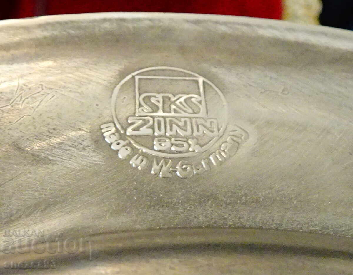 Farfurie de staniu, panou cu pictură Iarna - 5 Farfurie de staniu, panou cu pictură Iarna - 5