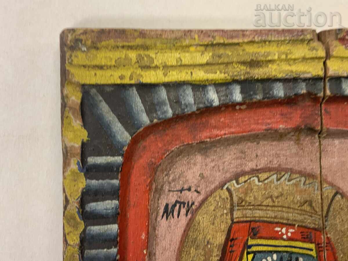 Revival Bulgarian Home Icon Tryavna 19th Century - 6 Revival Bulgarian Home Icon Tryavna 19th Century - 6