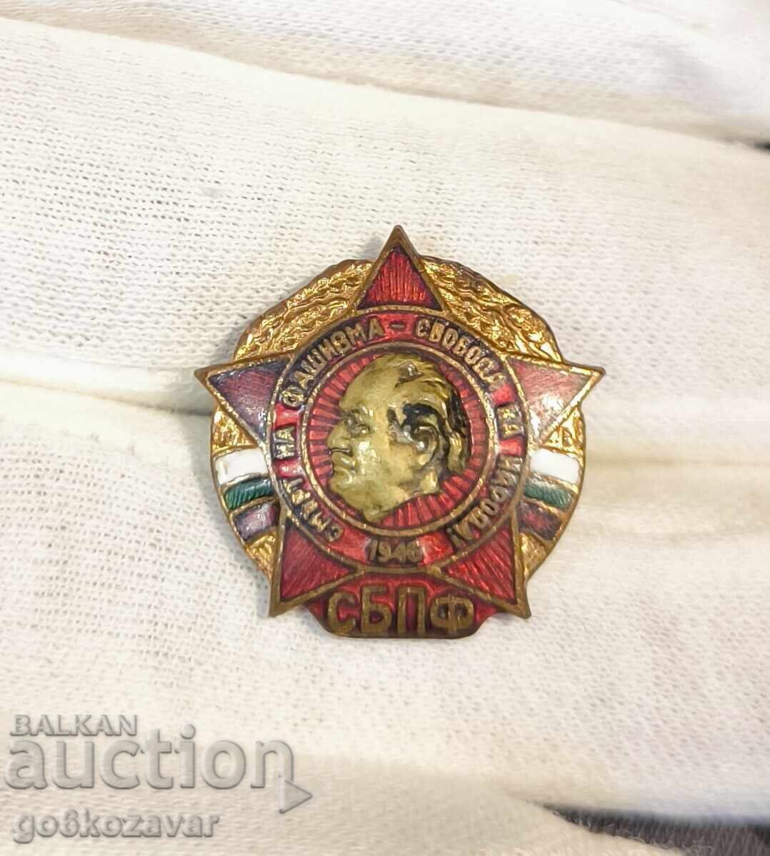 Semn pectoral Uniunea Luptătorilor împotriva Fascismului medalie insignă ! Semn pectoral Uniunea Luptătorilor împotriva Fascismului medalie insignă !