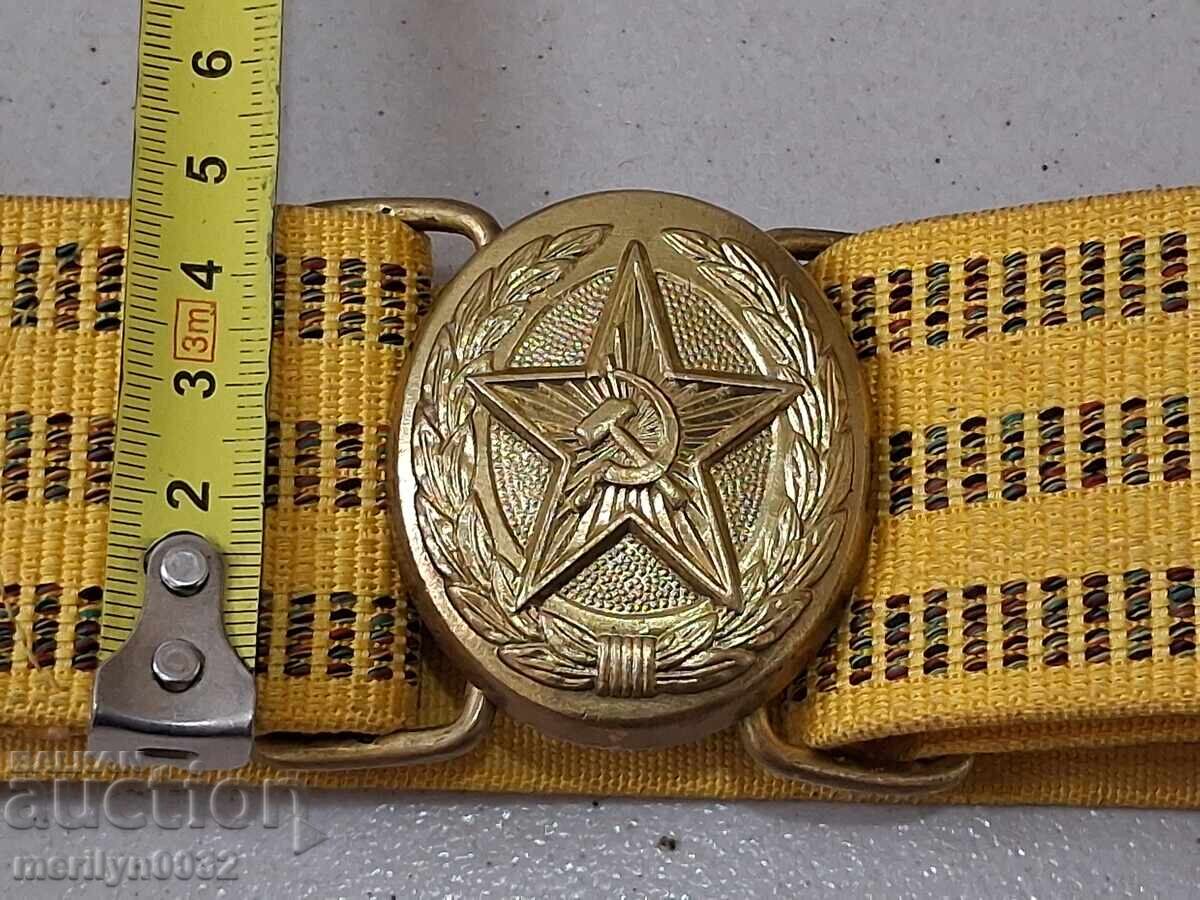Officer parade belt scarf with blyah USSR buckle, buckle - 7