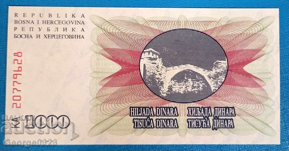 Bosnia and Herzegovina 1992 1000 dinara UNC New with price 3.99 BGN | € 2.04