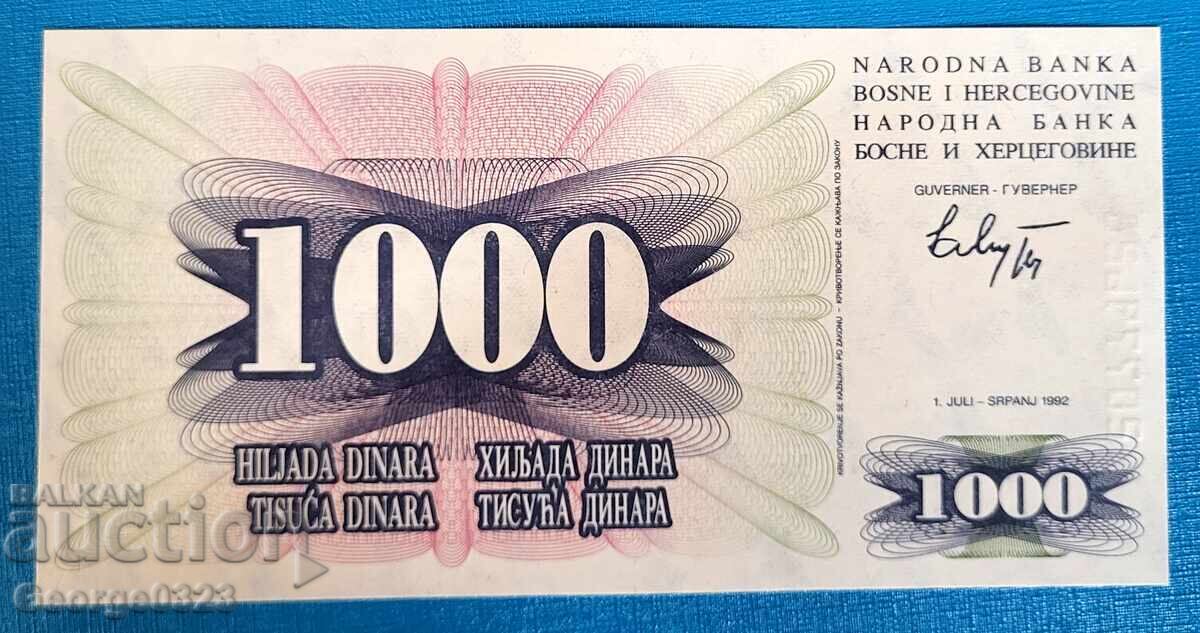 Bosnia and Herzegovina 1992 1000 dinara UNC New