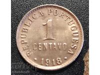 Coin Portugal 1 centavos, 1918