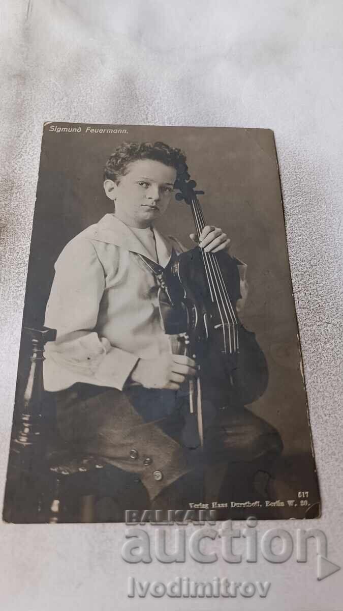 Ταχυδρομική κάρτα Sigmund Feuermann 1922 Ταχυδρομική κάρτα Sigmund Feuermann 1922