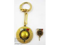 Bŭlgarski Futbolen Sŭyuz - 75g. yubileĭ - Λοτ σήματος και μπρελόκ