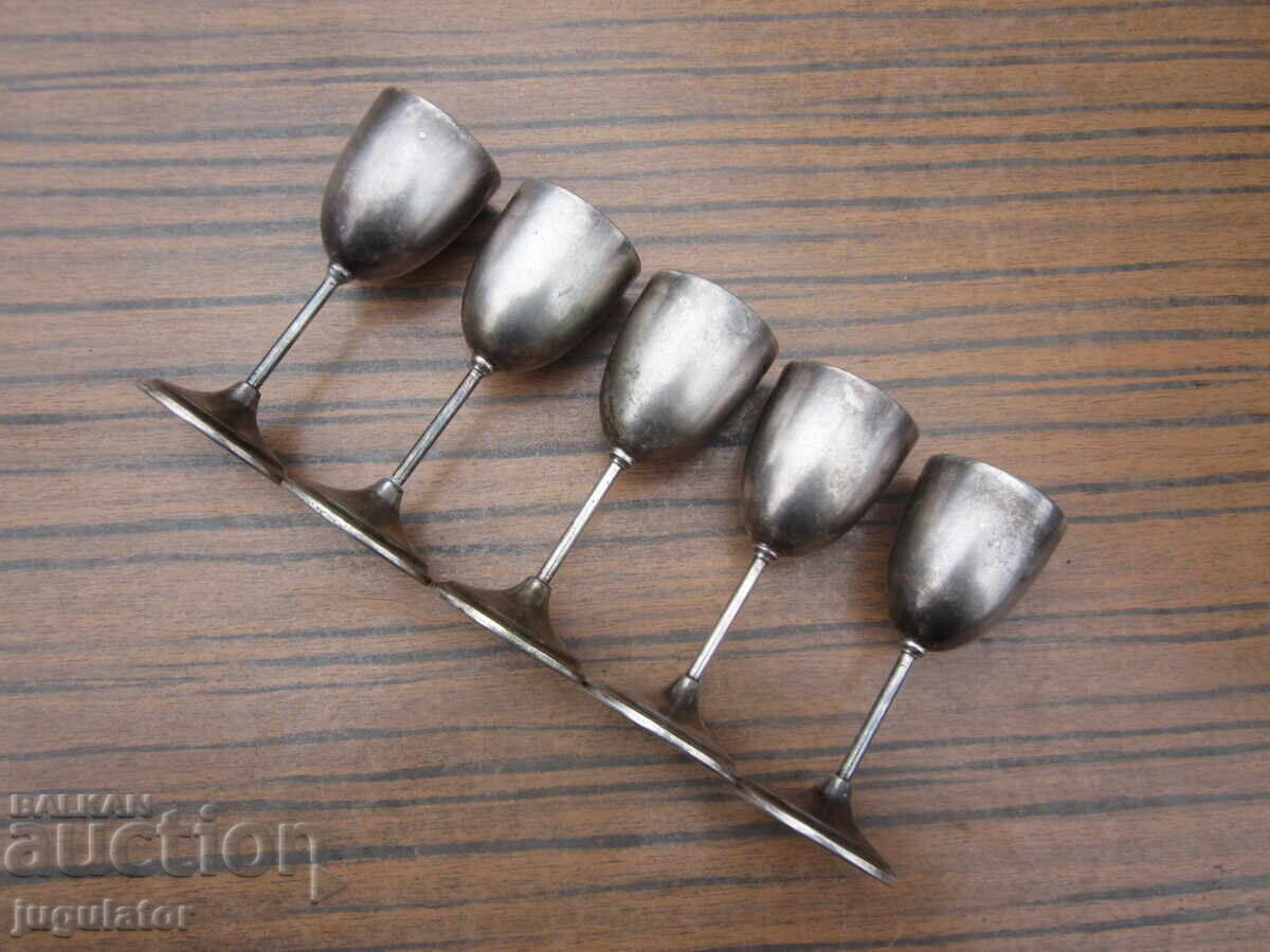 Antique German WMF I/O Cups/Glasses, 5 pieces with price 50.00 BGN | € 25.56 Antique German WMF I/O Cups/Glasses, 5 pieces with price 50.00 BGN | € 25.56