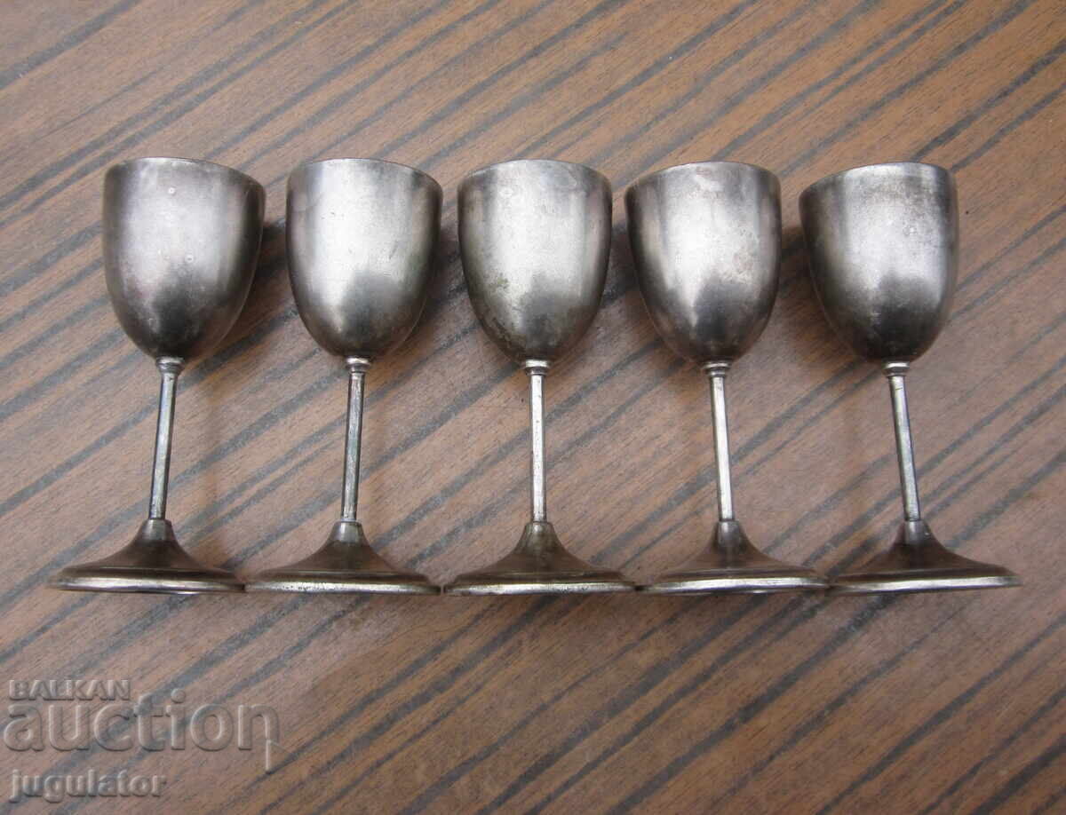 Antique German WMF I/O Cups/Glasses, 5 pieces Antique German WMF I/O Cups/Glasses, 5 pieces
