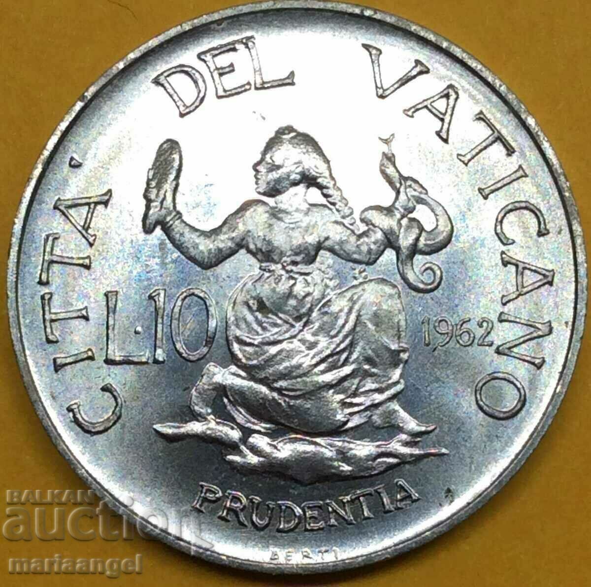 Auction  10 Lire 1962 Vatican John XXIII