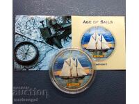 САЩ 1 долар 2021 1 Oz "Bluenose" серия Silver Eagle