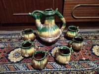 Ceramic Set. Pitcher and 6 cups