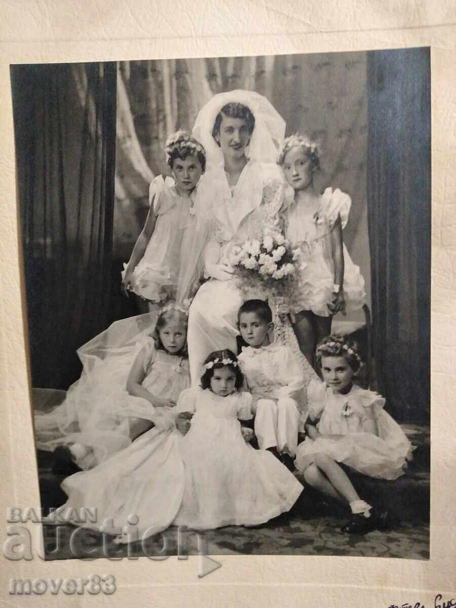 Auction Old portrait photos. Bride/Groom. 1934 Auction Old portrait photos. Bride/Groom. 1934