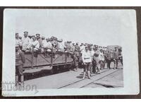 5178 Kingdom of Bulgaria railway station Radomir soldiers traveling
