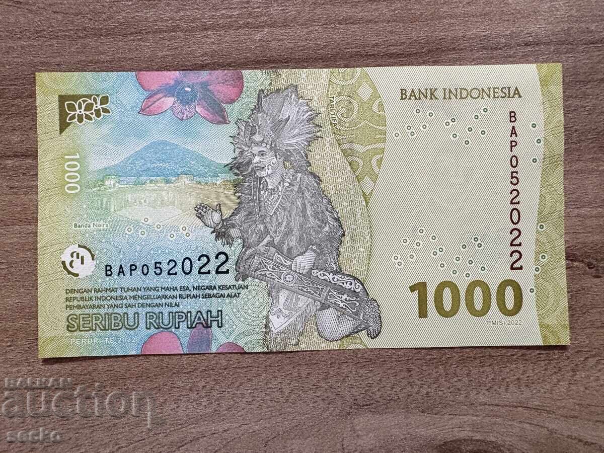 Indonesia - 1000 Rupiah (2022) UNC with price 1.00 BGN | € 0.51