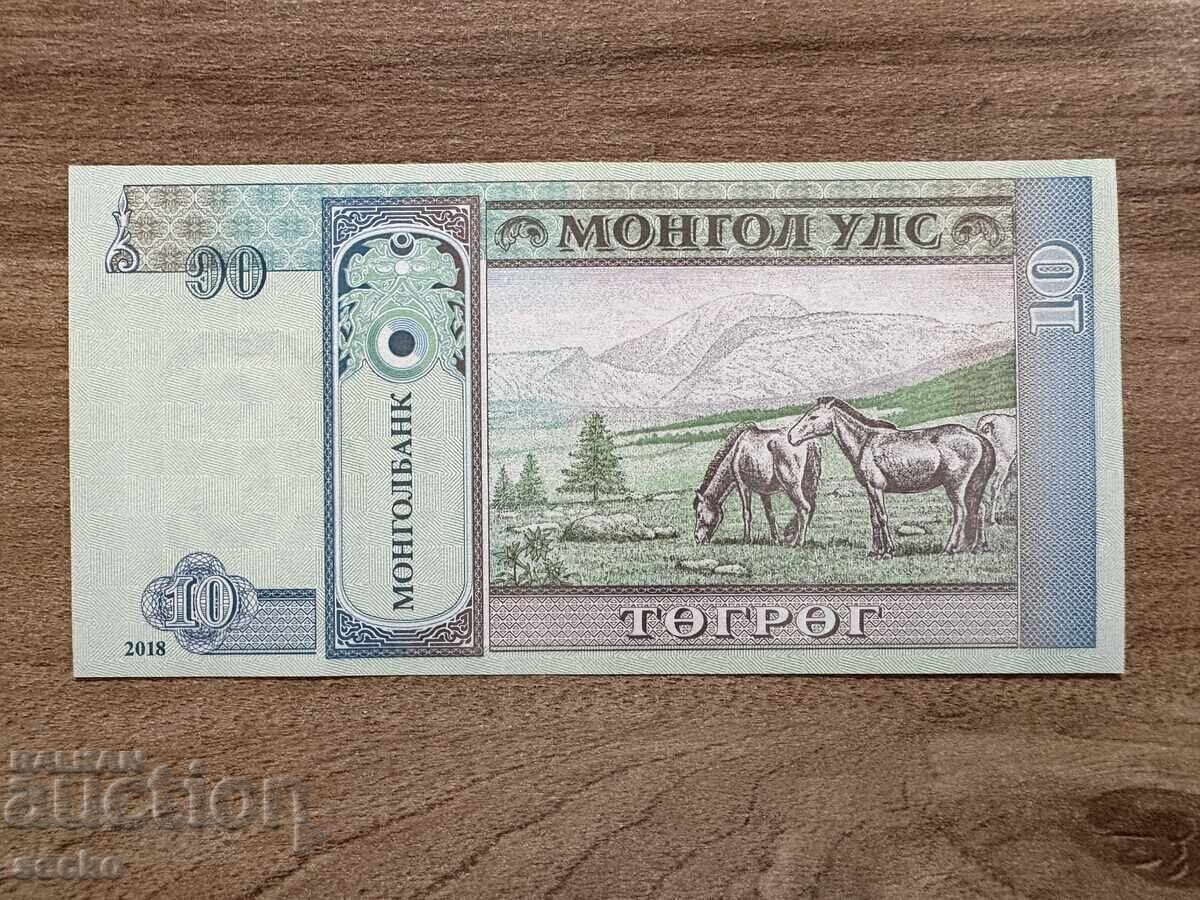 Mongolia - 10 Tugrik (2018) UNC with price 1.50 BGN | € 0.77 Mongolia - 10 Tugrik (2018) UNC with price 1.50 BGN | € 0.77
