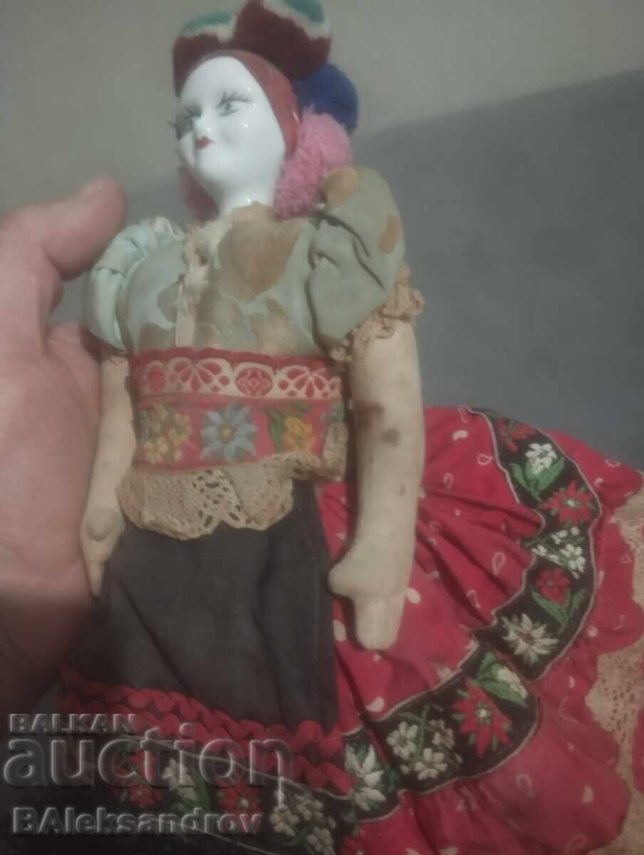 Old rag doll with a porcelain head - 7 Old rag doll with a porcelain head - 7