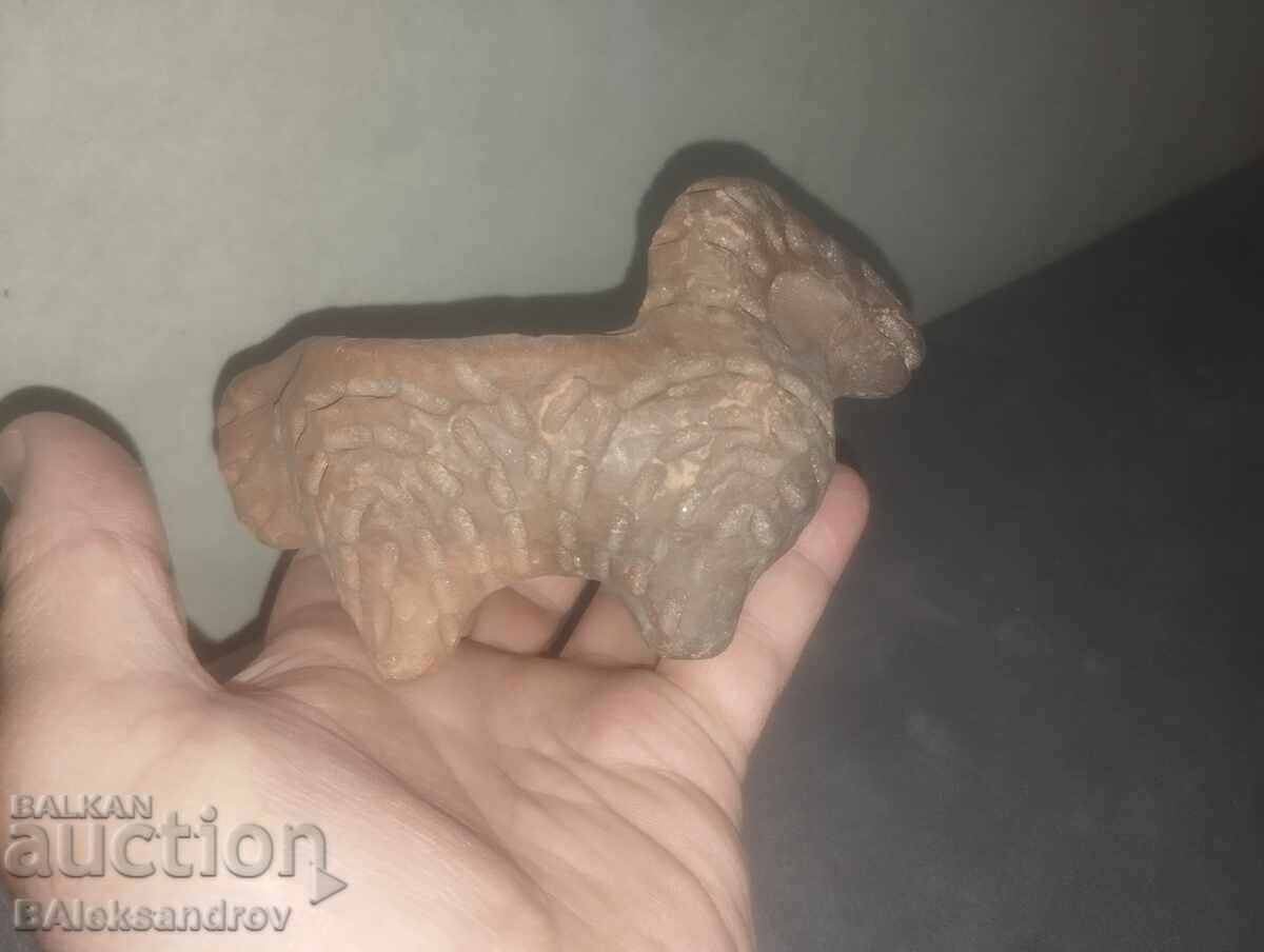 Παράδοση Αυθεντικό κεραμικό τασάκι κριός με αρχικά