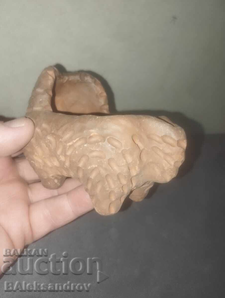 Αυθεντικό κεραμικό τασάκι κριός με αρχικά - 7