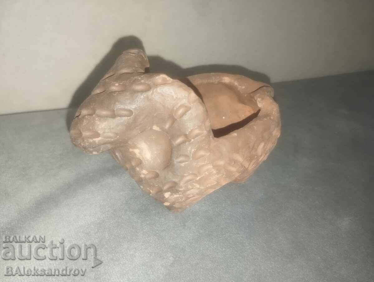 Αυθεντικό κεραμικό τασάκι κριός με αρχικά