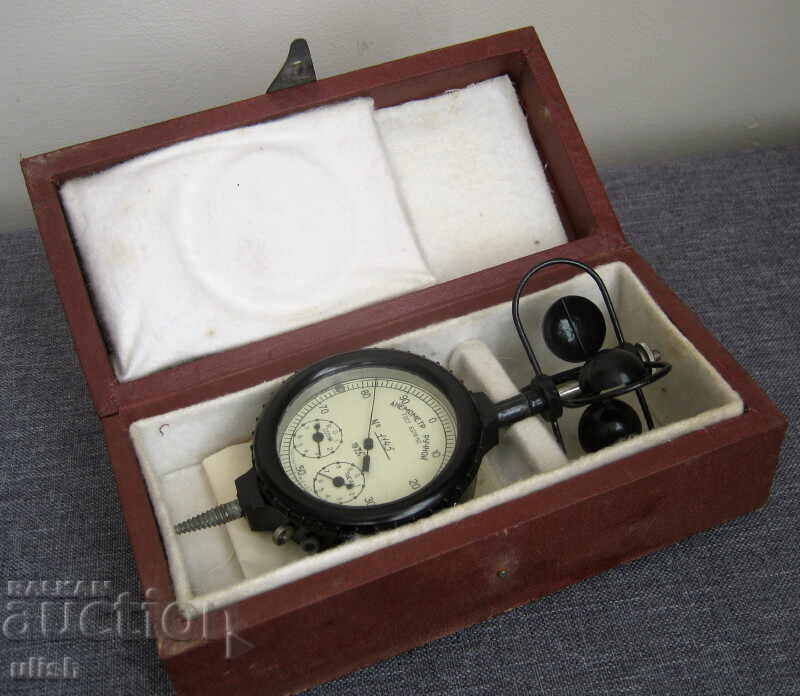 1975 ρωσικό USSR ανεμόμετρο μετρητής ανέμου συσκευή κουτί έγγραφο