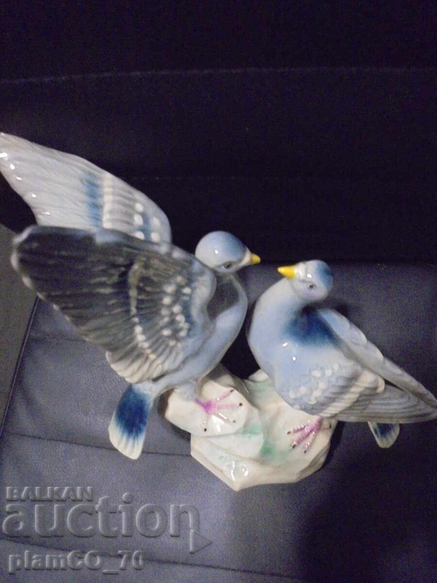 №8352 Old porcelain figurine - birds - 5