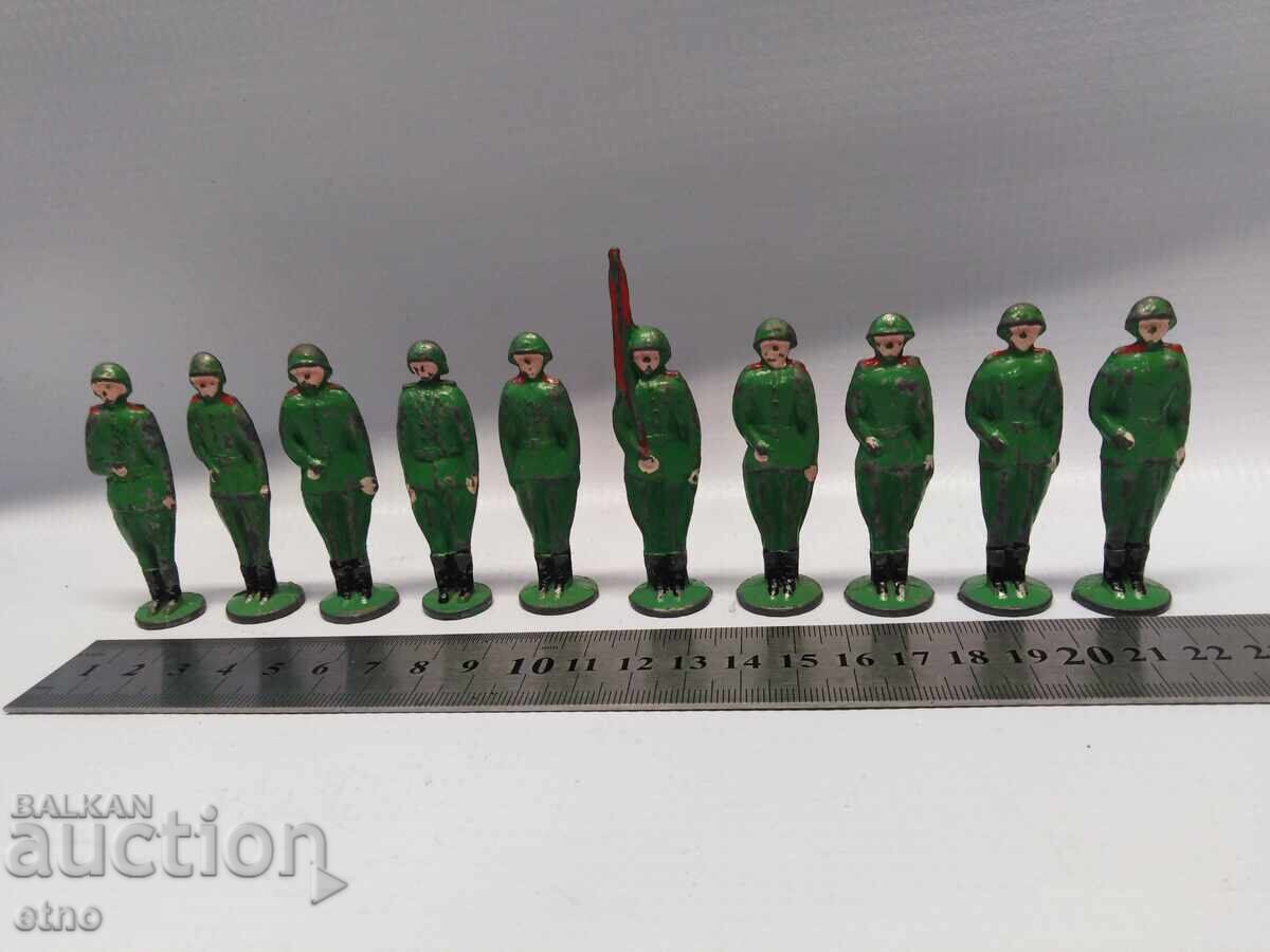 10 METAL SOLDIERS, USSR TOY, TOYS 10 METAL SOLDIERS, USSR TOY, TOYS