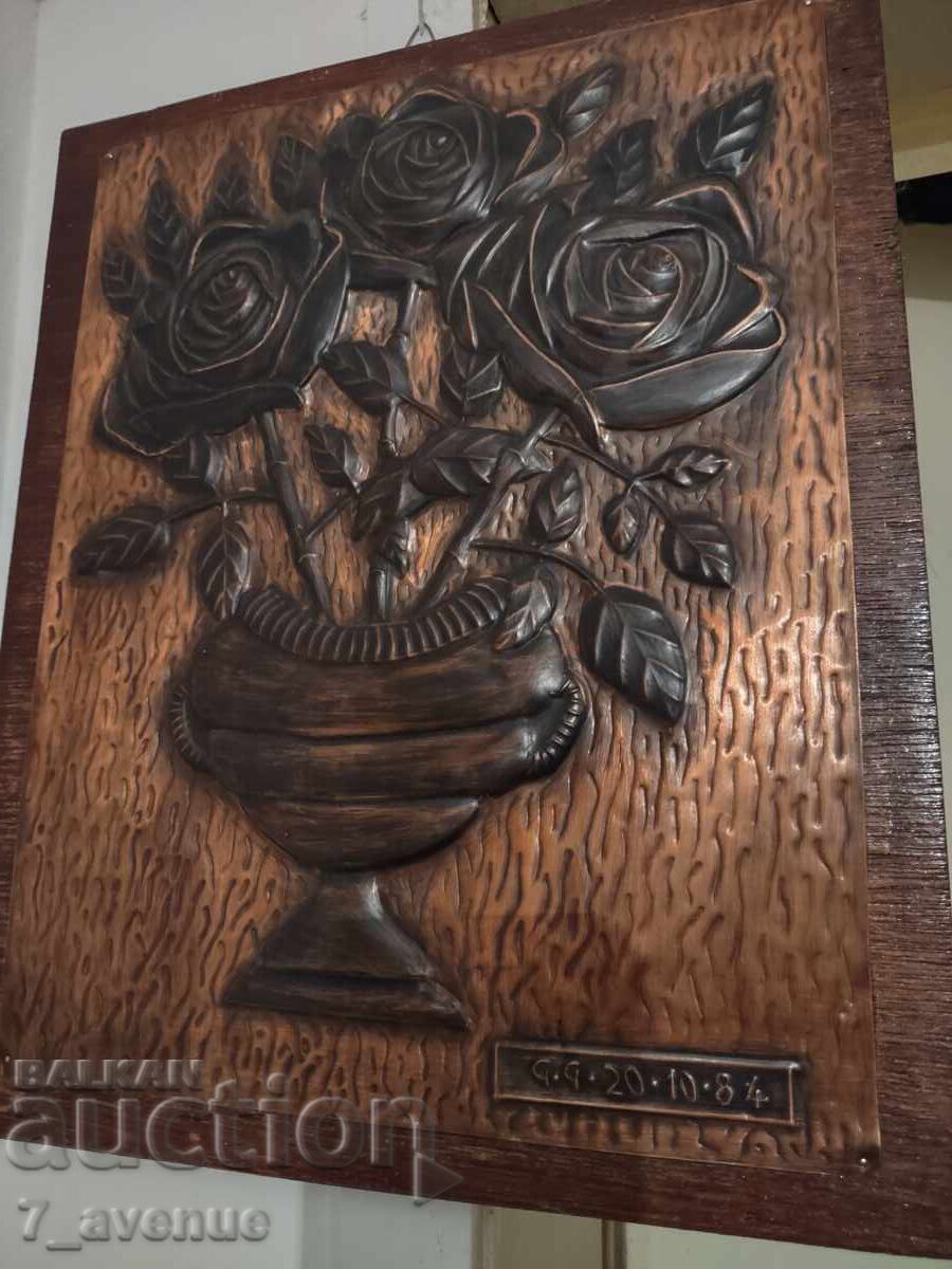 Delivery of Painting, original artwork, copper panel, 9.11.25