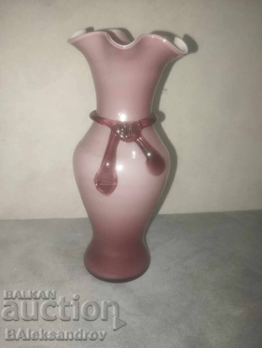 Beautiful Glass Vase, Colored Glass