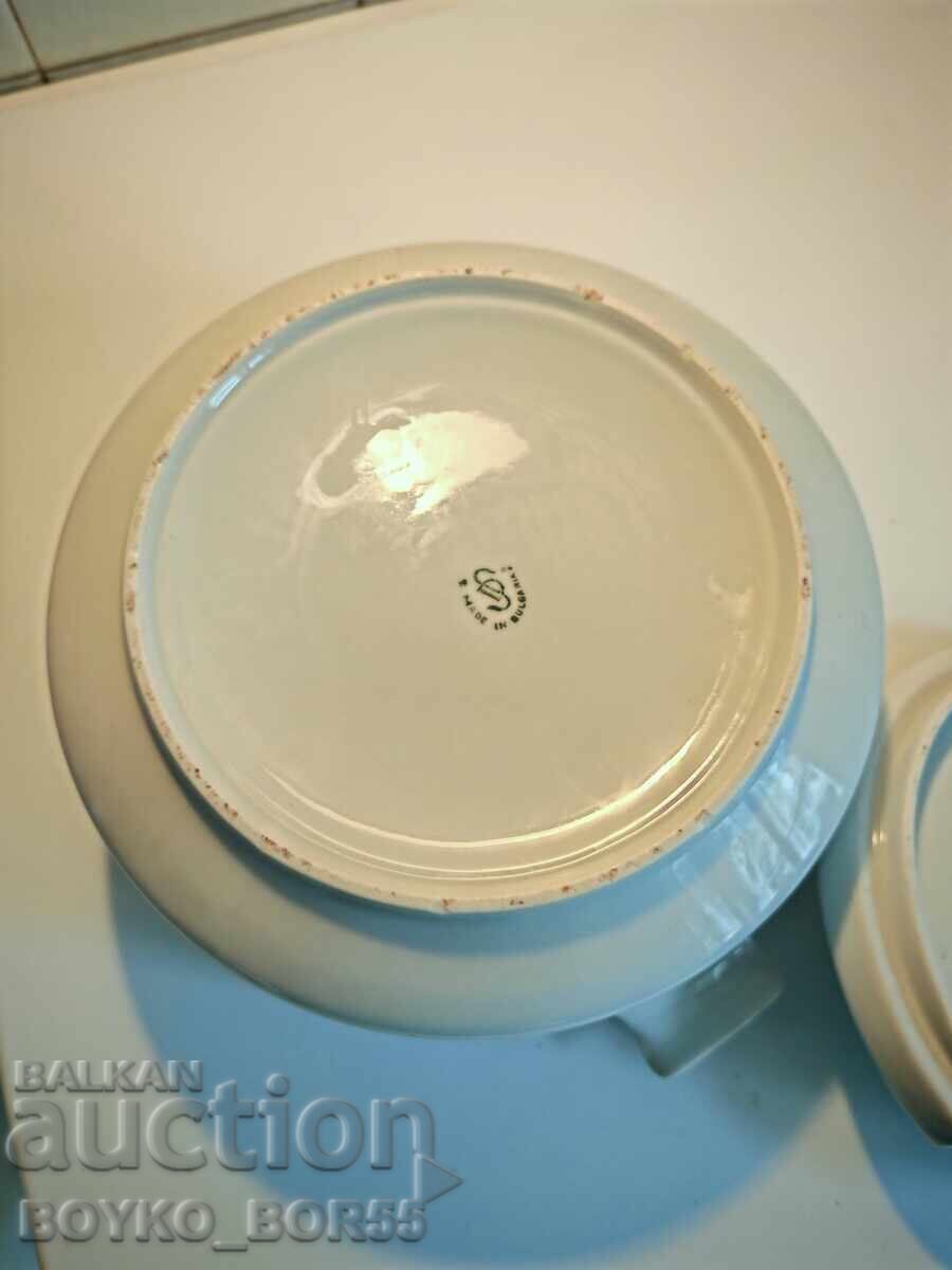 Оригинален Български Соц Порцеланов Супник 1960те г - 5