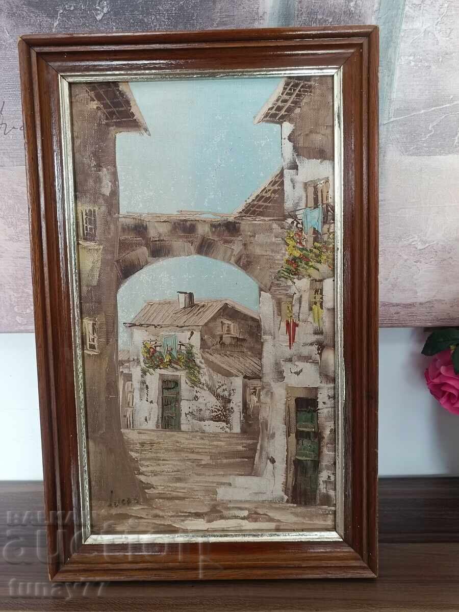 Уникална дърта релефна картина маслени бои платно Уникална дърта релефна картина маслени бои платно