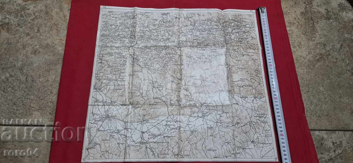 КАЗАНЛЪК - СТАРА ВОЕННА КАРТА - WW I / WW II