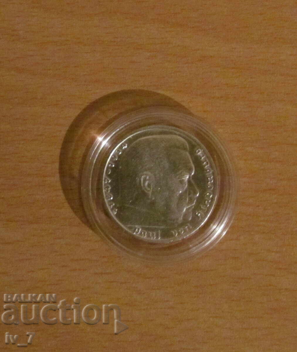 5 MARKS 1938 GERMANY, letter J with price 69.99 BGN | € 35.79