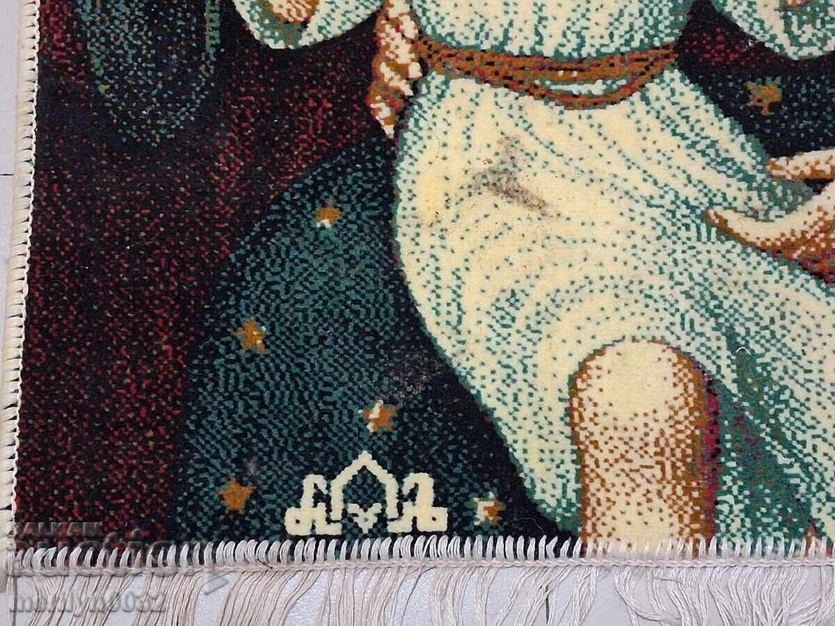 Delivery of Old Religious Rug Picture